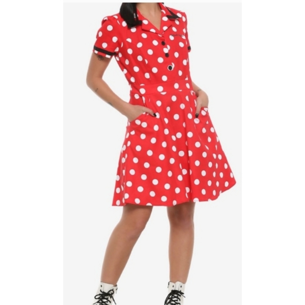 Disney Red and White Polka Dot Mini Dress
